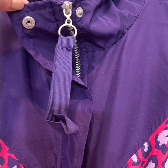 Frank Cheetah Lisa animal print Purple Pink Leopard lightweight Jacket women M - Picture 2 of 10